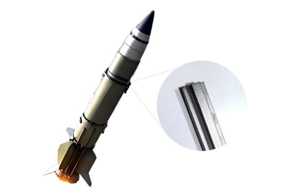 Metal 3D printed military rocket storage tank