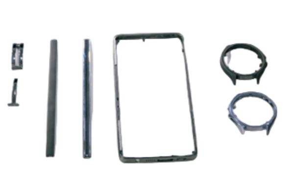 Metal 3D printed mobile phone frame and border